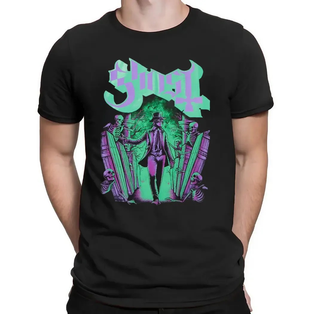 Ghost Papa V Perpetua Portal Glow In The Dark Skeletons T Shirt
