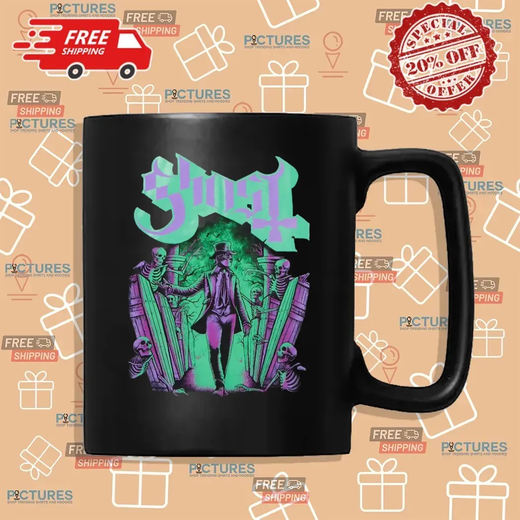 Ghost Papa V Perpetua Portal Glow In The Dark Skeletons T Shirt