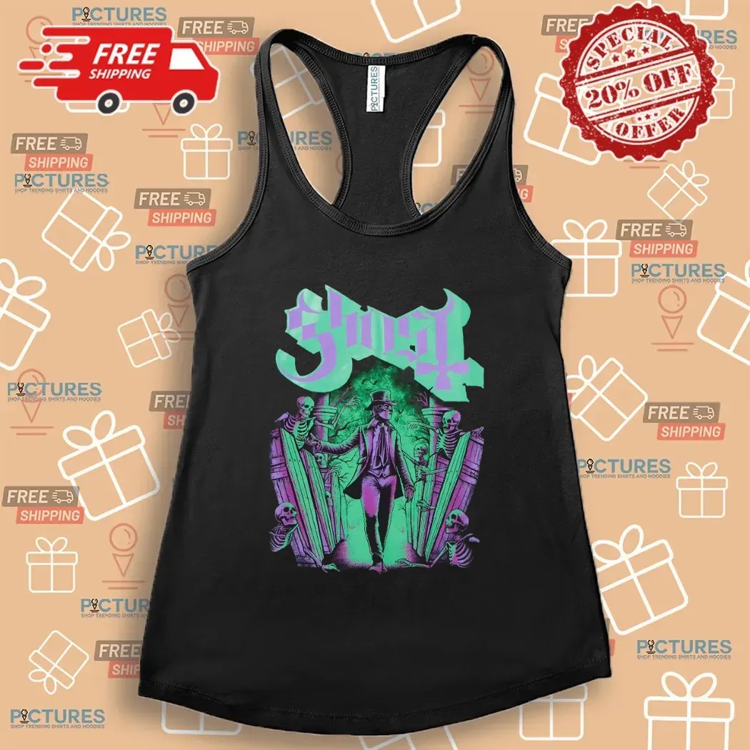 Ghost Papa V Perpetua Portal Glow In The Dark Skeletons T Shirt