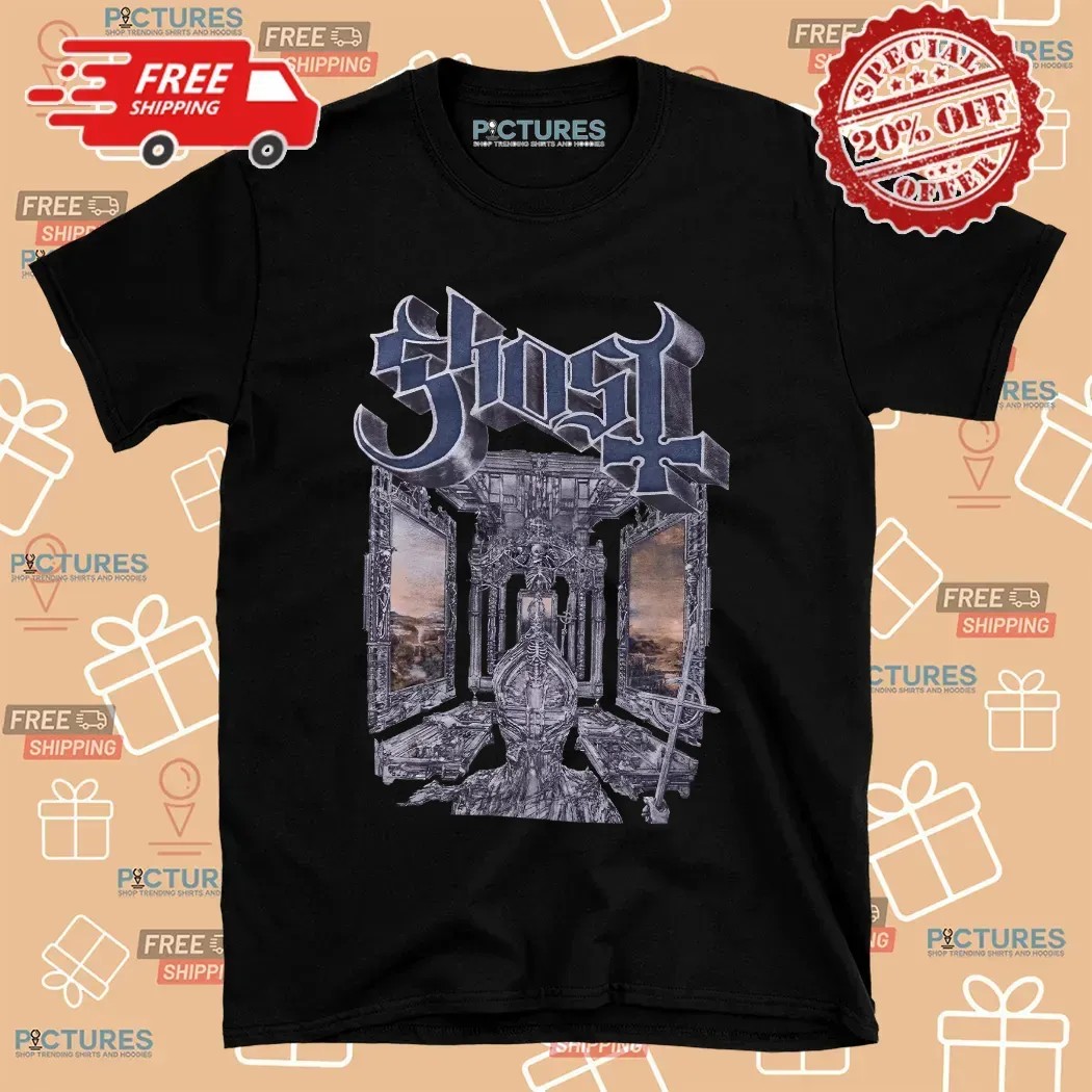 Ghost Skeletá Glitter T Shirt