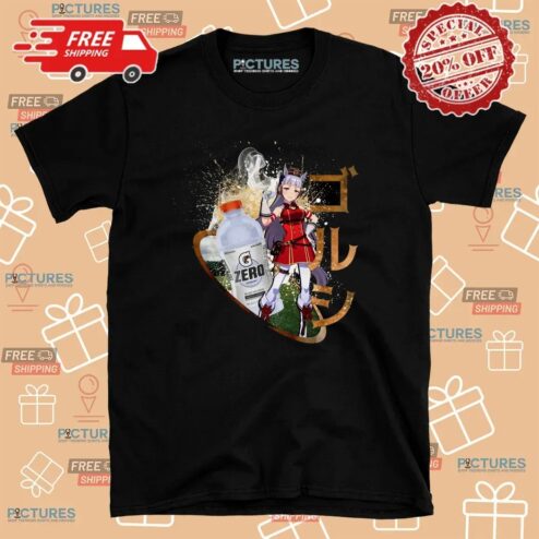 Gold Ship Uma Musume Glacier Cherry Gatorade Zero Sugar Anime T Shirt