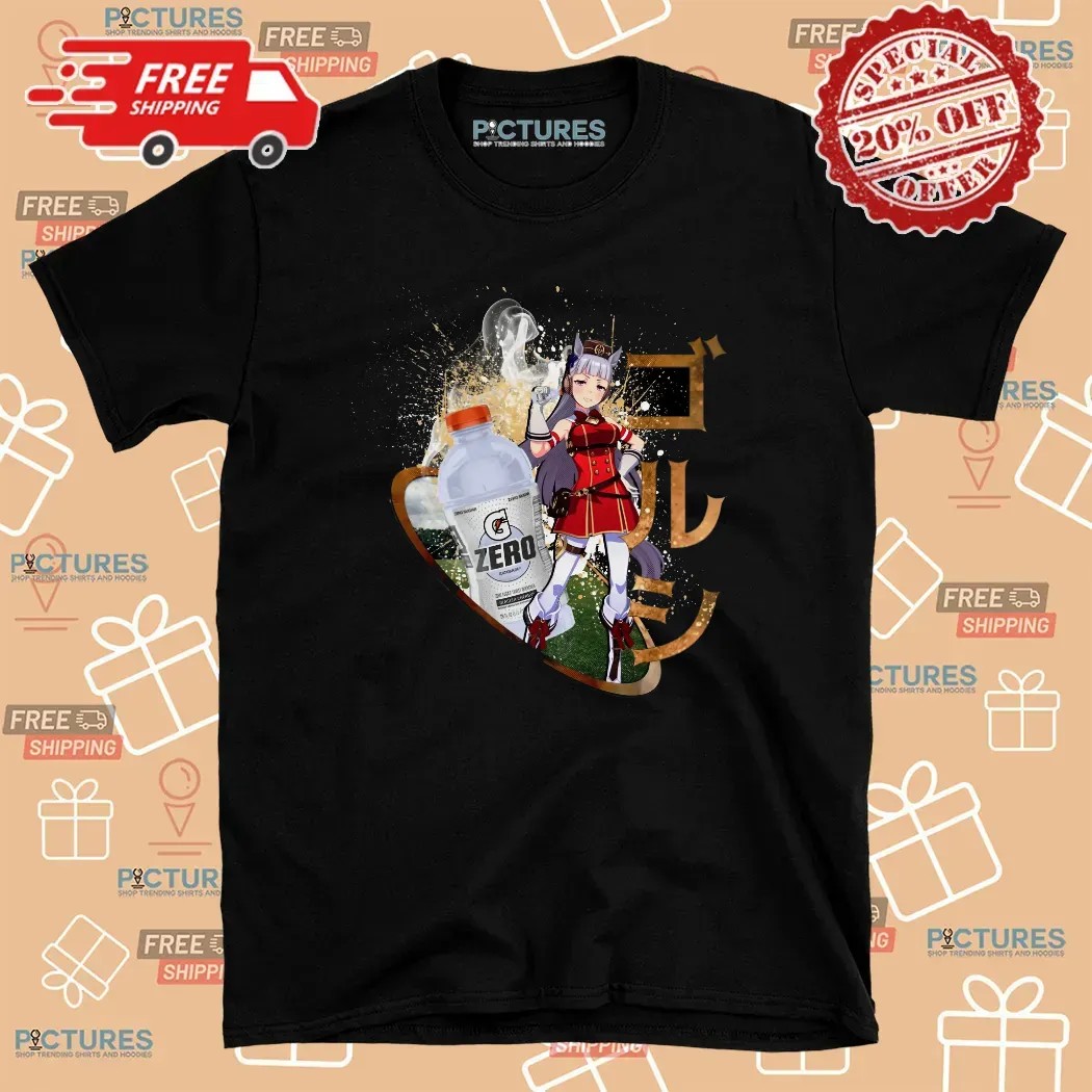 Gold Ship Uma Musume Glacier Cherry Gatorade Zero Sugar Anime T Shirt