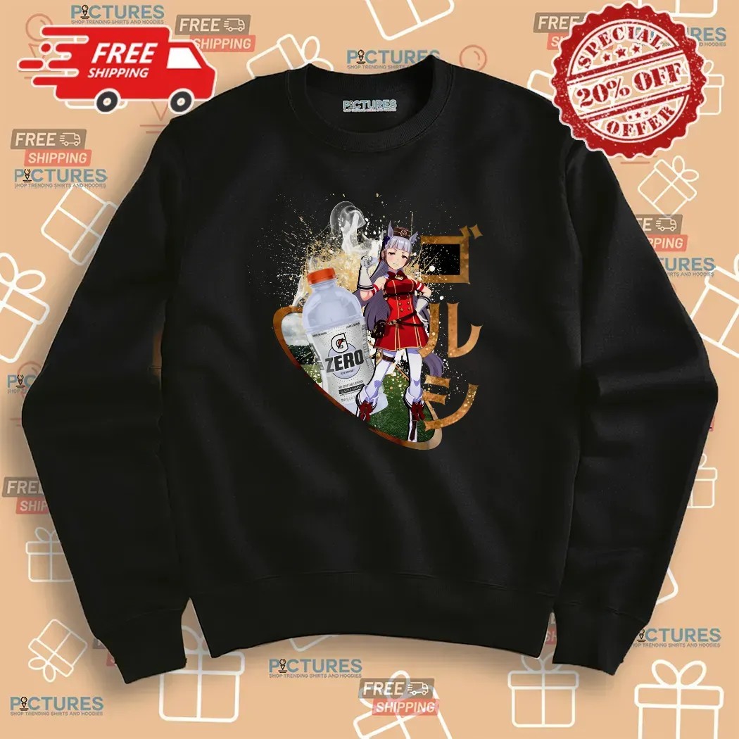 Gold Ship Uma Musume Glacier Cherry Gatorade Zero Sugar Anime T Shirt