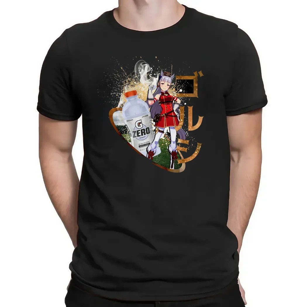 Gold Ship Uma Musume Glacier Cherry Gatorade Zero Sugar Anime T Shirt