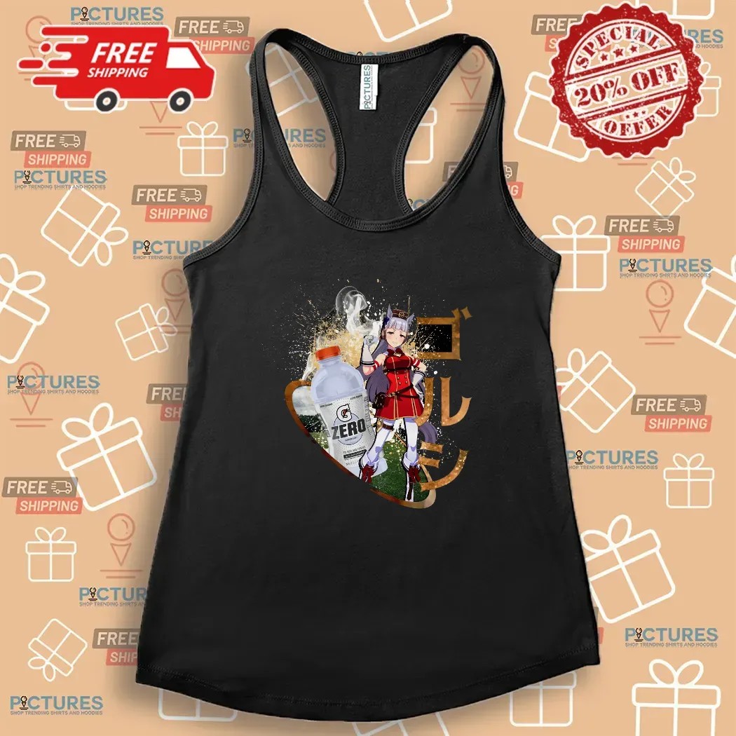 Gold Ship Uma Musume Glacier Cherry Gatorade Zero Sugar Anime T Shirt