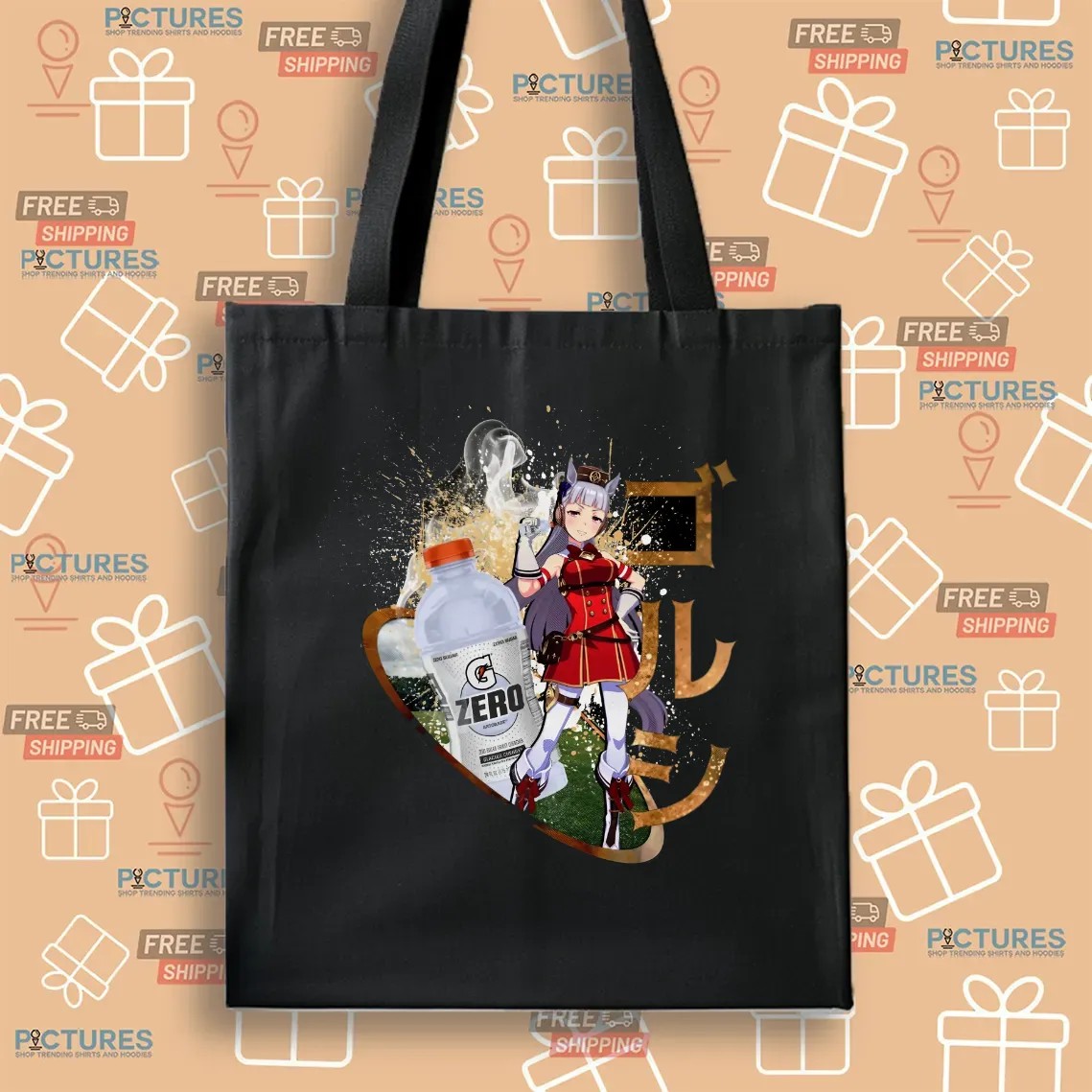 Gold Ship Uma Musume Glacier Cherry Gatorade Zero Sugar Anime T Shirt