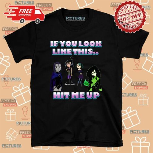 Goth Girl If You Look Like This Hit Me Up Cartoon T Shirt