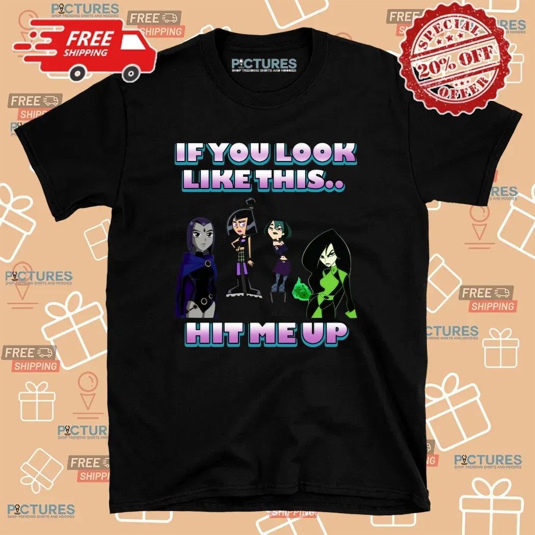 Goth Girl If You Look Like This Hit Me Up Cartoon T Shirt