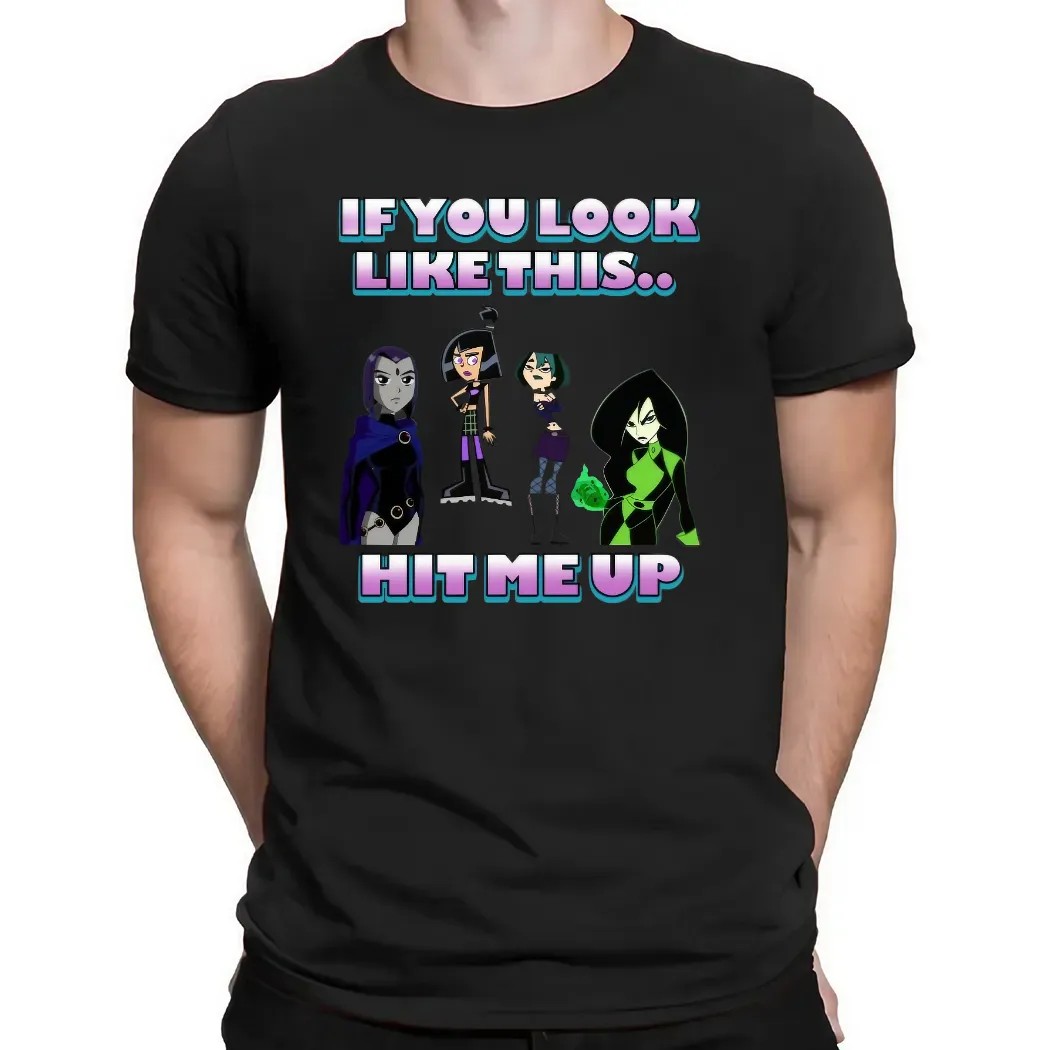 Goth Girl If You Look Like This Hit Me Up Cartoon T Shirt