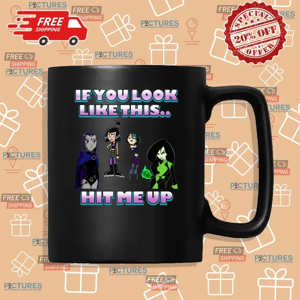 Goth Girl If You Look Like This Hit Me Up Cartoon T Shirt