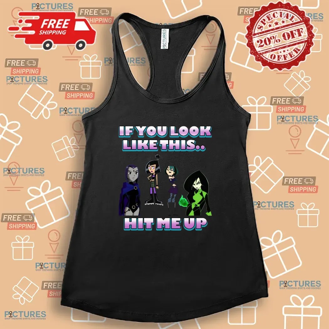 Goth Girl If You Look Like This Hit Me Up Cartoon T Shirt