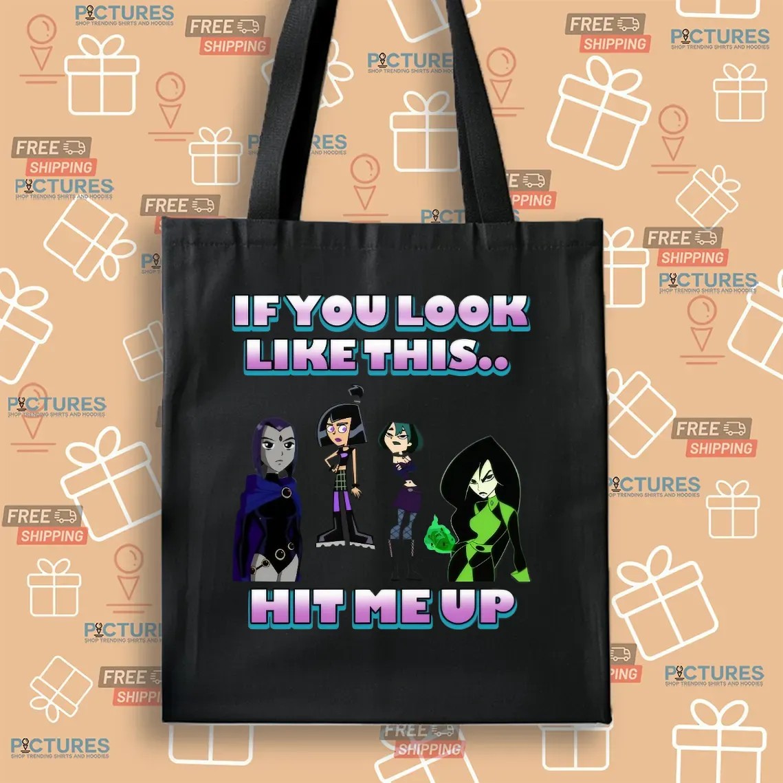 Goth Girl If You Look Like This Hit Me Up Cartoon T Shirt