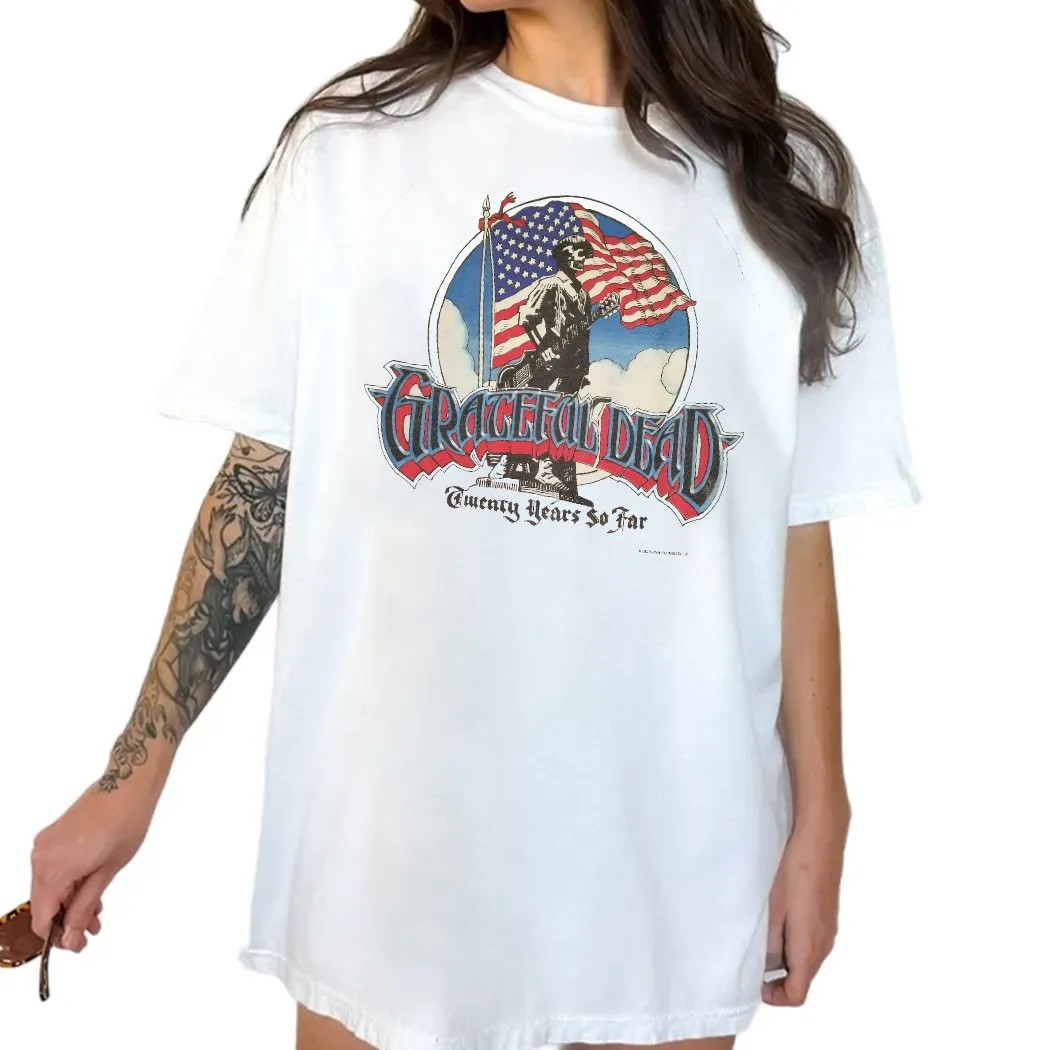 Grateful Dead 1985 Twenty Years So Far Vintage Band T Shirt Grateful Dead 1985 Twenty Years So Far Vintage Band T Shirt