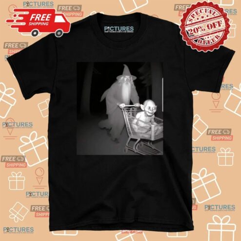 Grey Wizard Pushing Gollum Meme T Shirt
