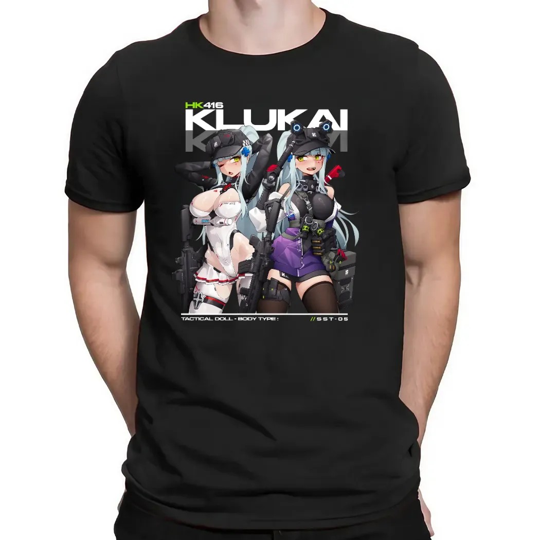 HK416 KLUKAI Tactical Doll Anime Girl T Shirt HK416 KLUKAI Tactical Doll Anime Girl T Shirt