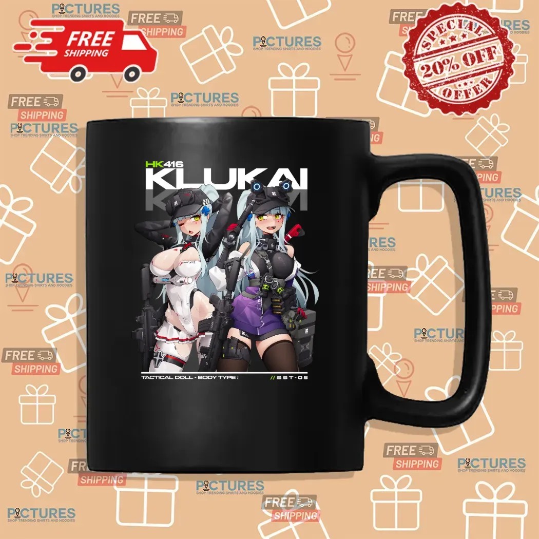 HK416 KLUKAI Tactical Doll Anime Girl T Shirt HK416 KLUKAI Tactical Doll Anime Girl T Shirt