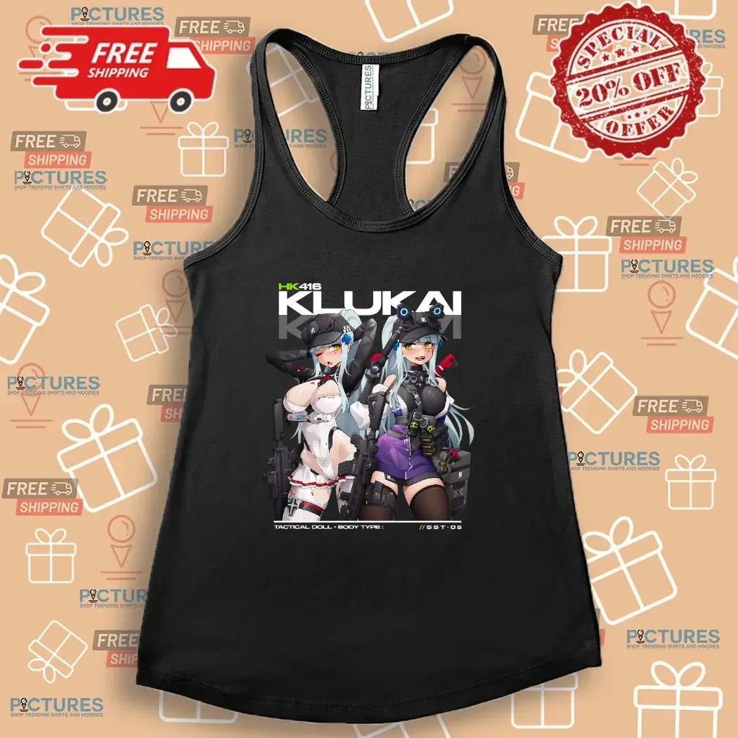 HK416 KLUKAI Tactical Doll Anime Girl T Shirt HK416 KLUKAI Tactical Doll Anime Girl T Shirt
