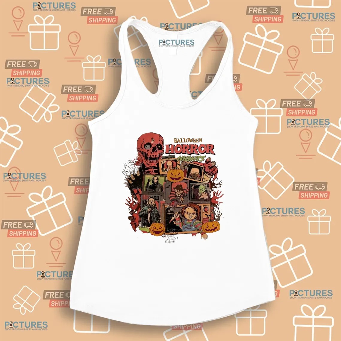 Halloween Horror Night Horror Movie Characters Vintage T Shirt