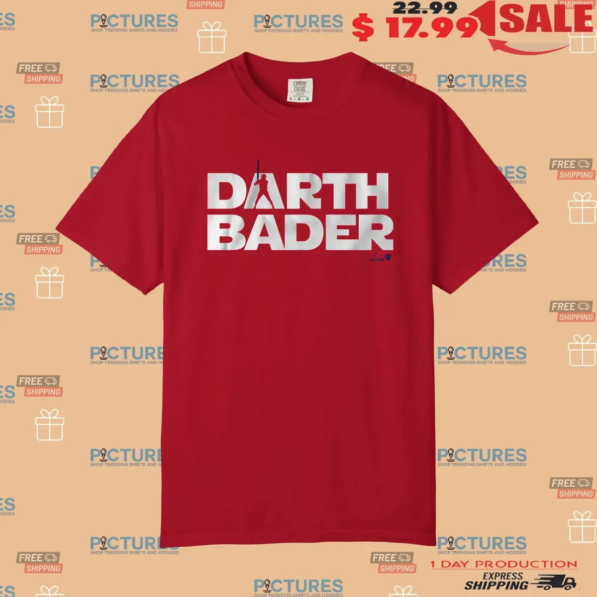 Harrison Bader Darth Bader Philadelphia Phillies Parody Logo T Shirt