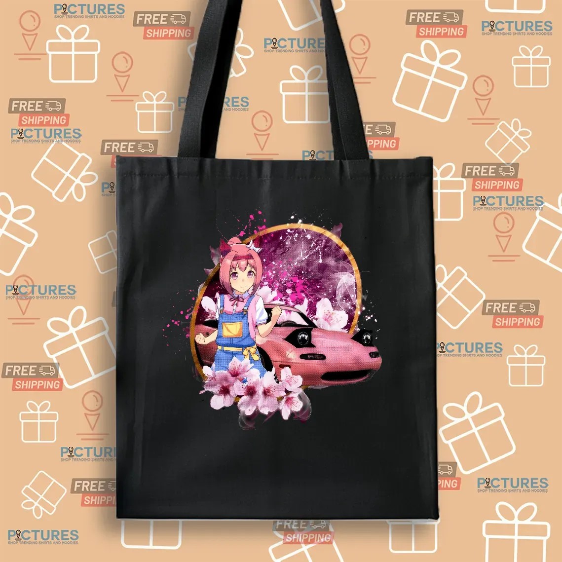 Haru Urara Uma Musume Pretty Derby Pink Mazda Miata Sakura Anime T Shirt