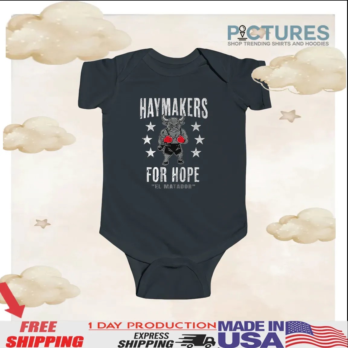 Haymakers For Hope Stu Dyer El Matador Boxing Bull T Shirt