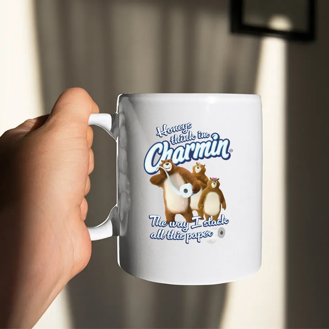 Honeys Think I'm Charmin The Way I Stack All This Paper Bears Meme T Shirt