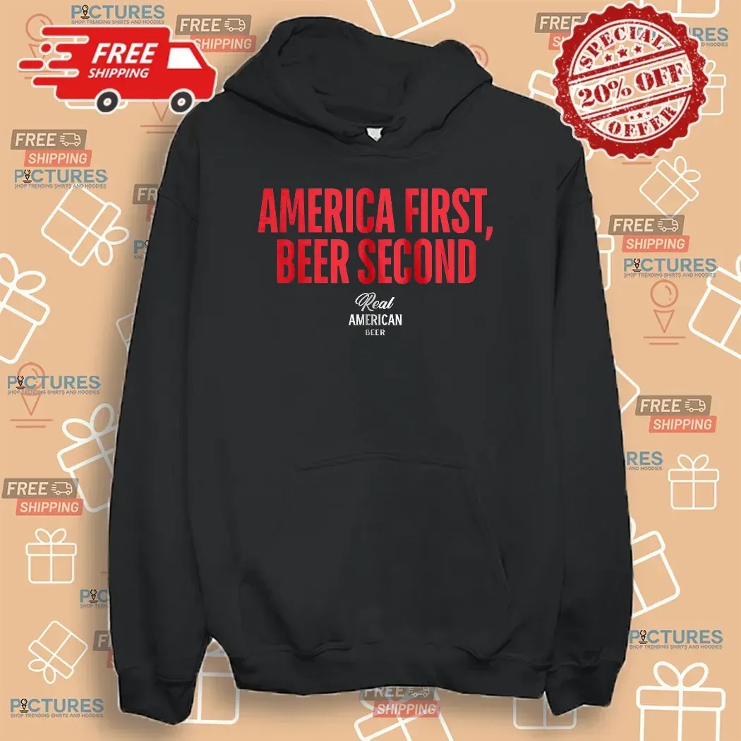 Hulk Hogan Wears America First Beer Second Real American Beer T Shirt