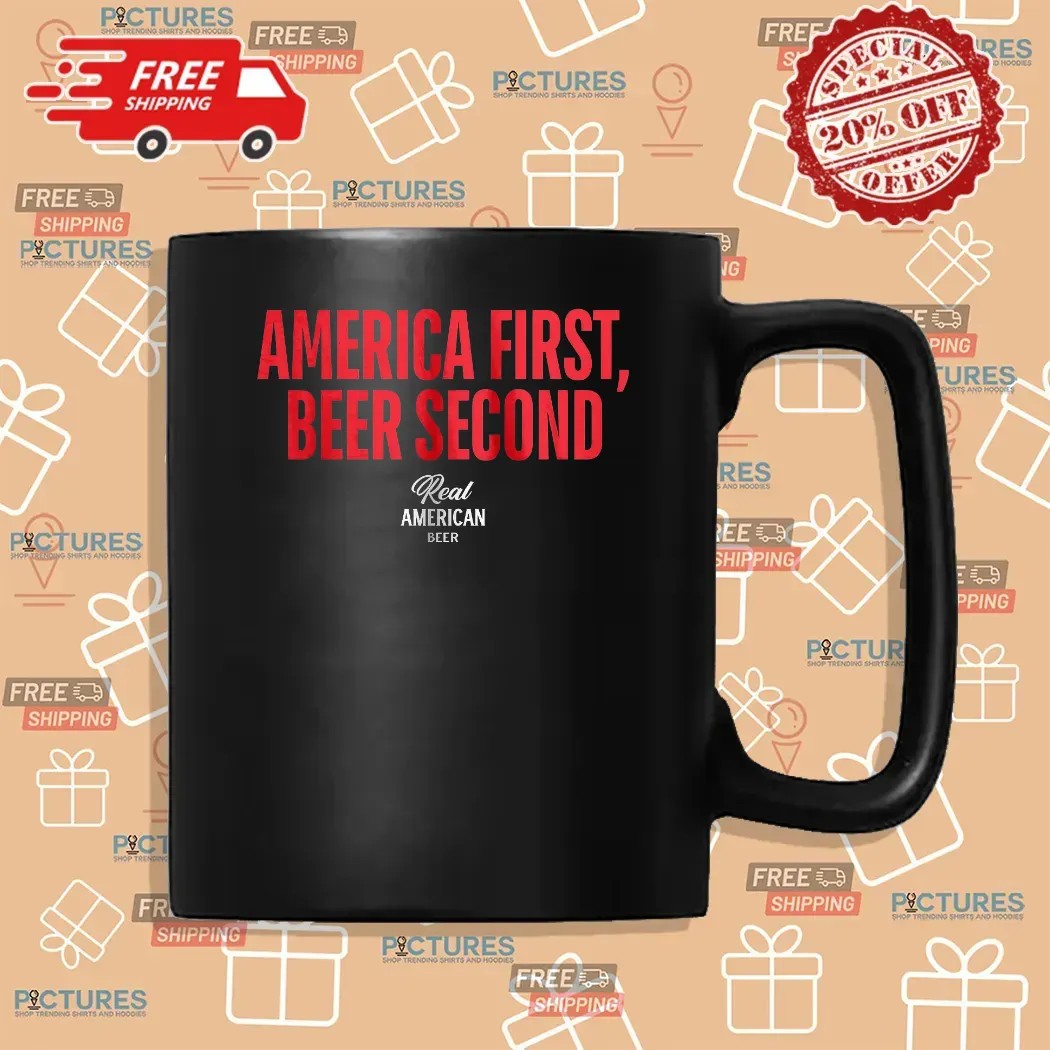 Hulk Hogan Wears America First Beer Second Real American Beer T Shirt
