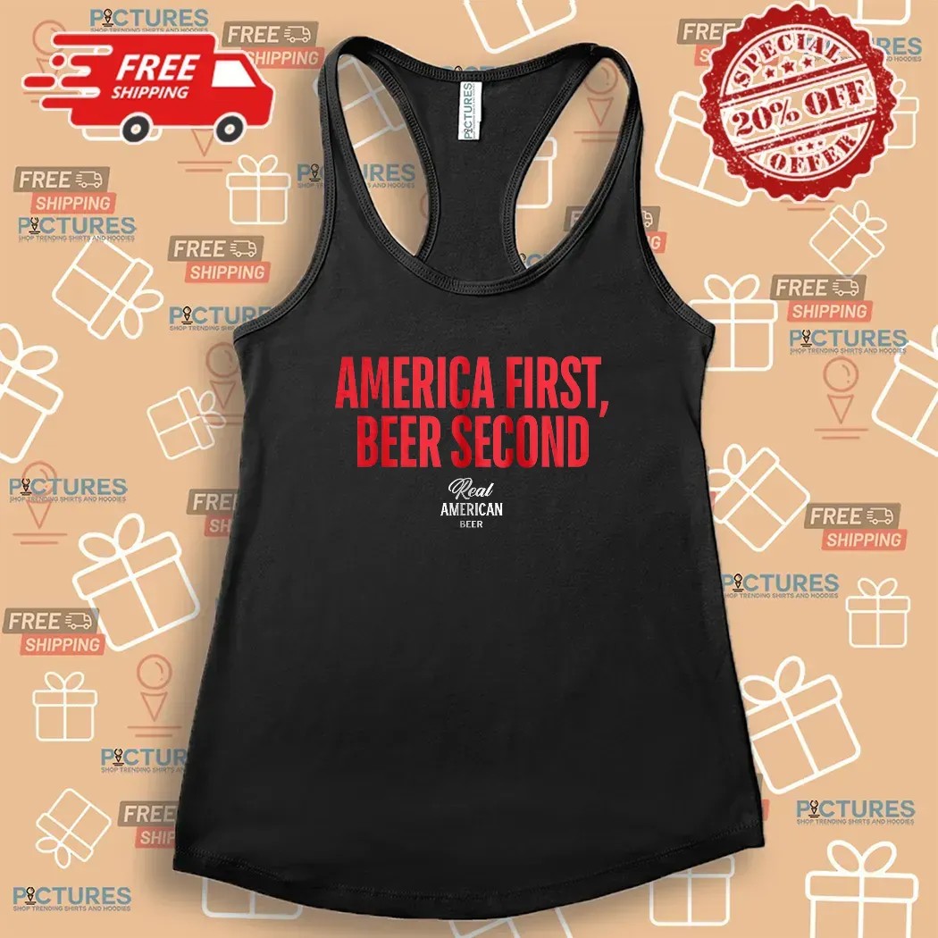 Hulk Hogan Wears America First Beer Second Real American Beer T Shirt