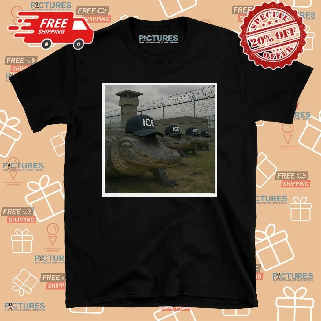 ICE Alligators Outside Florida Prison Photo T Shirt