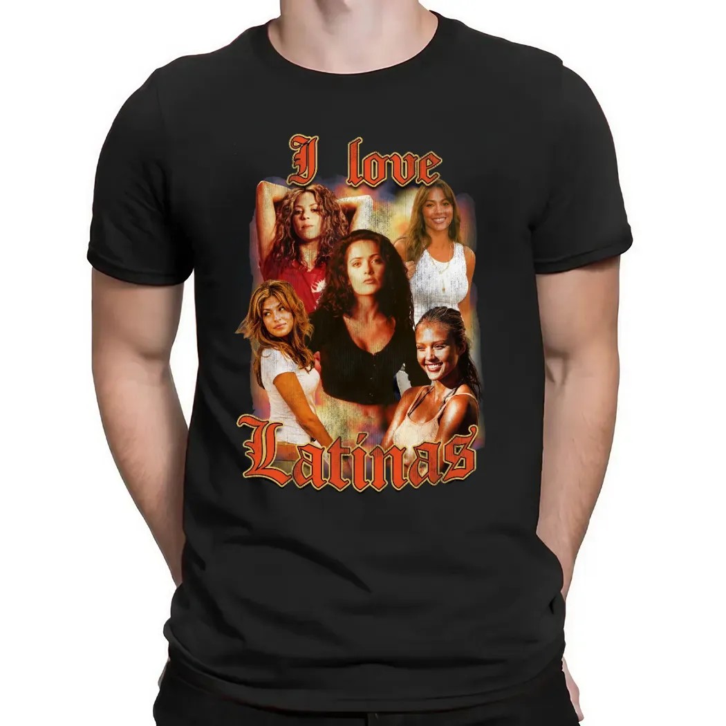 I LOVE LATINAS Vintage Bootleg T Shirt