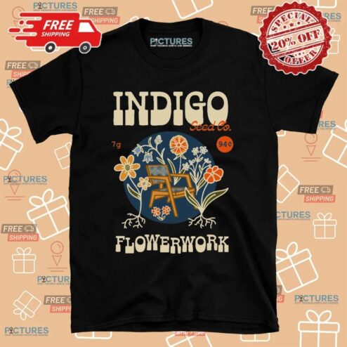 Indigo Seed Co Flowerwork Bangtan Social Club T Shirt