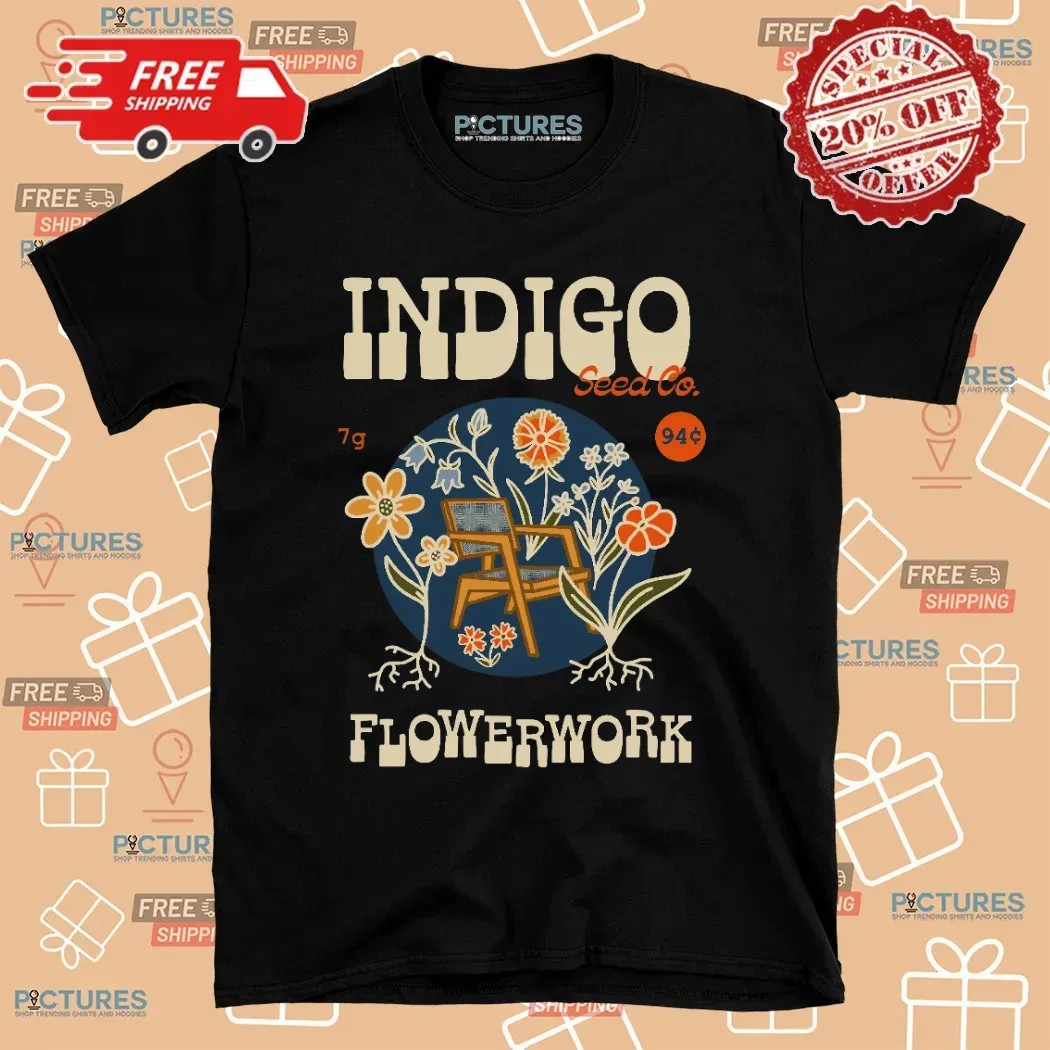 Indigo Seed Co Flowerwork Bangtan Social Club T Shirt