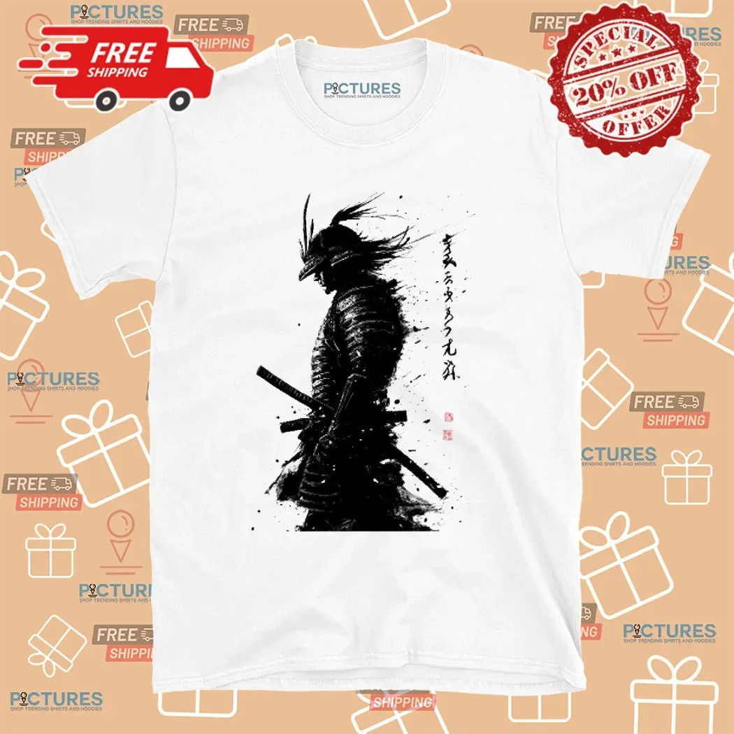 Japanese Samurai Warrior Manga Anime Ink Graphic T Shirt