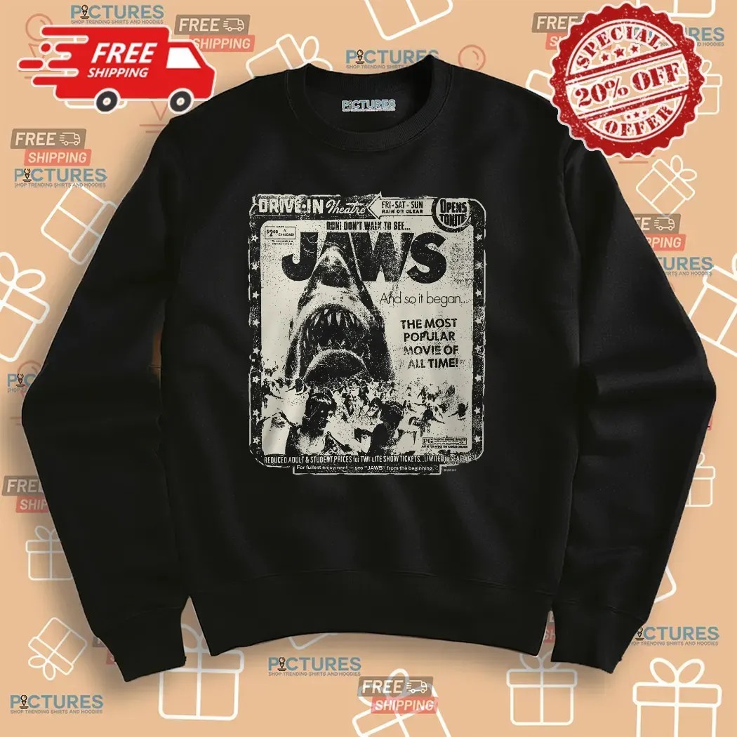 Jaws Drive-in Theater The Most Popular Movie Of All Time Poster T Shirt