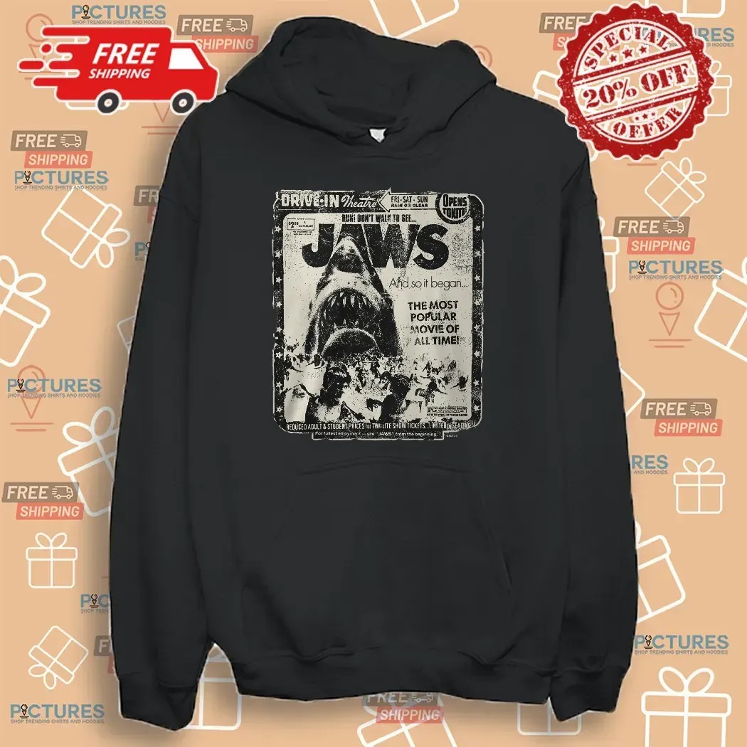 Jaws Drive-in Theater The Most Popular Movie Of All Time Poster T Shirt