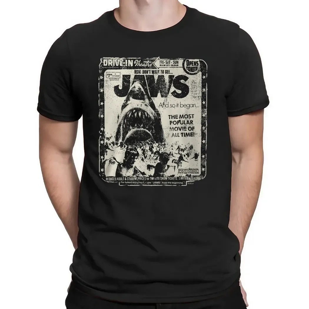 Jaws Drive-in Theater The Most Popular Movie Of All Time Poster T Shirt