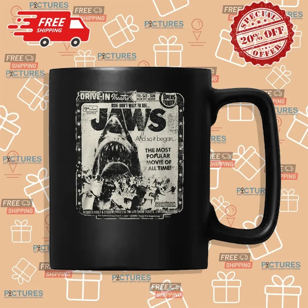 Jaws Drive-in Theater The Most Popular Movie Of All Time Poster T Shirt