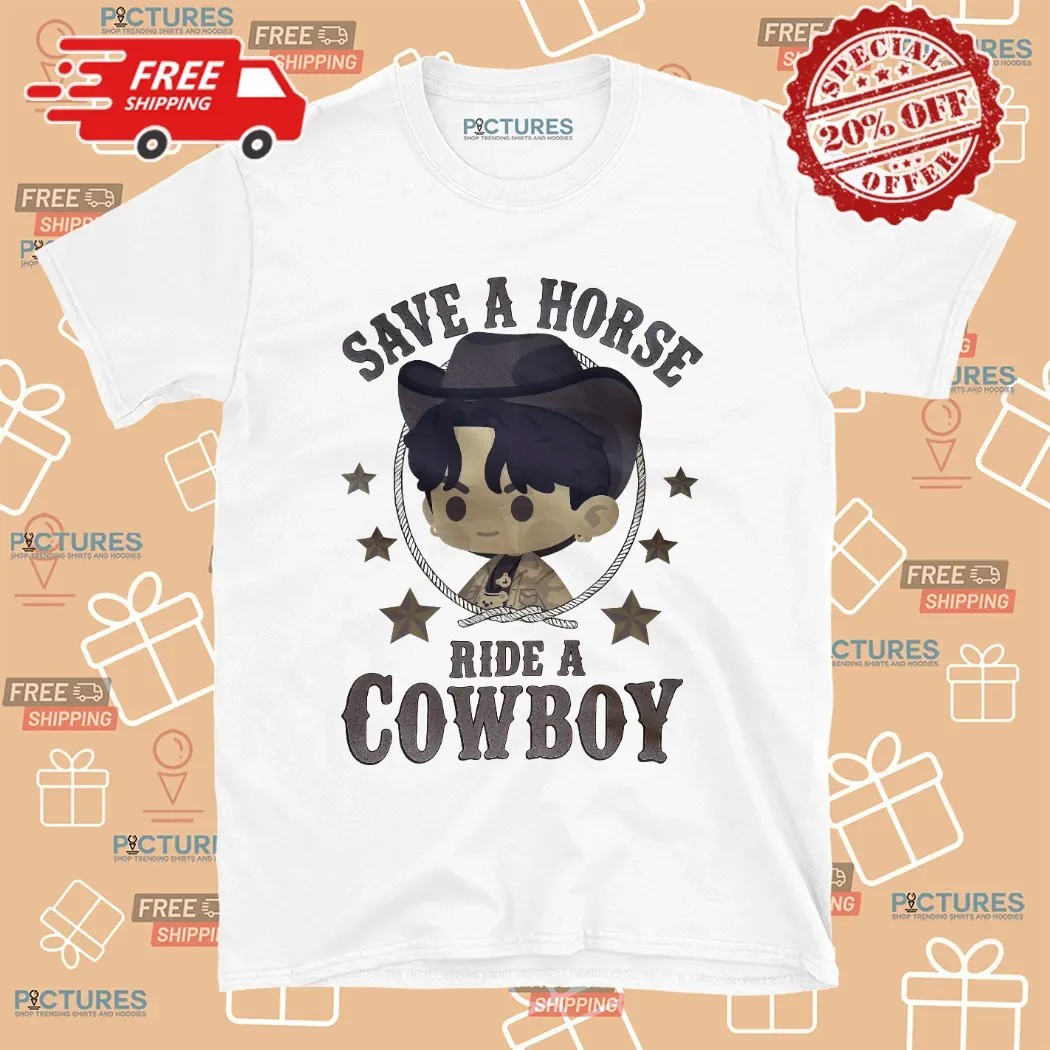 Jung Kook BTS Chibi Save A Horse Ride A Cowboy T Shirt