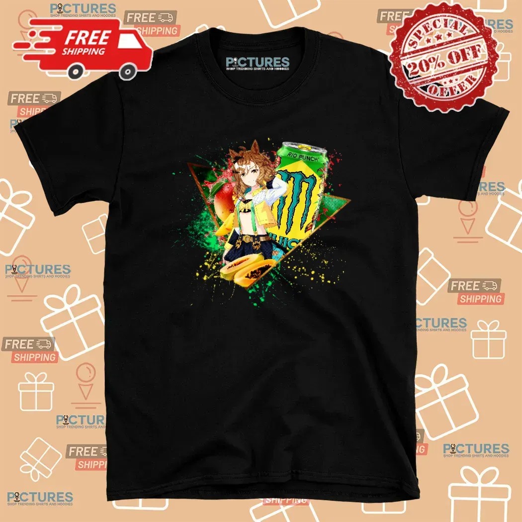 Jungle Pocket Uma Musume Pretty Derby Monster Energy Rio Punch T Shirt