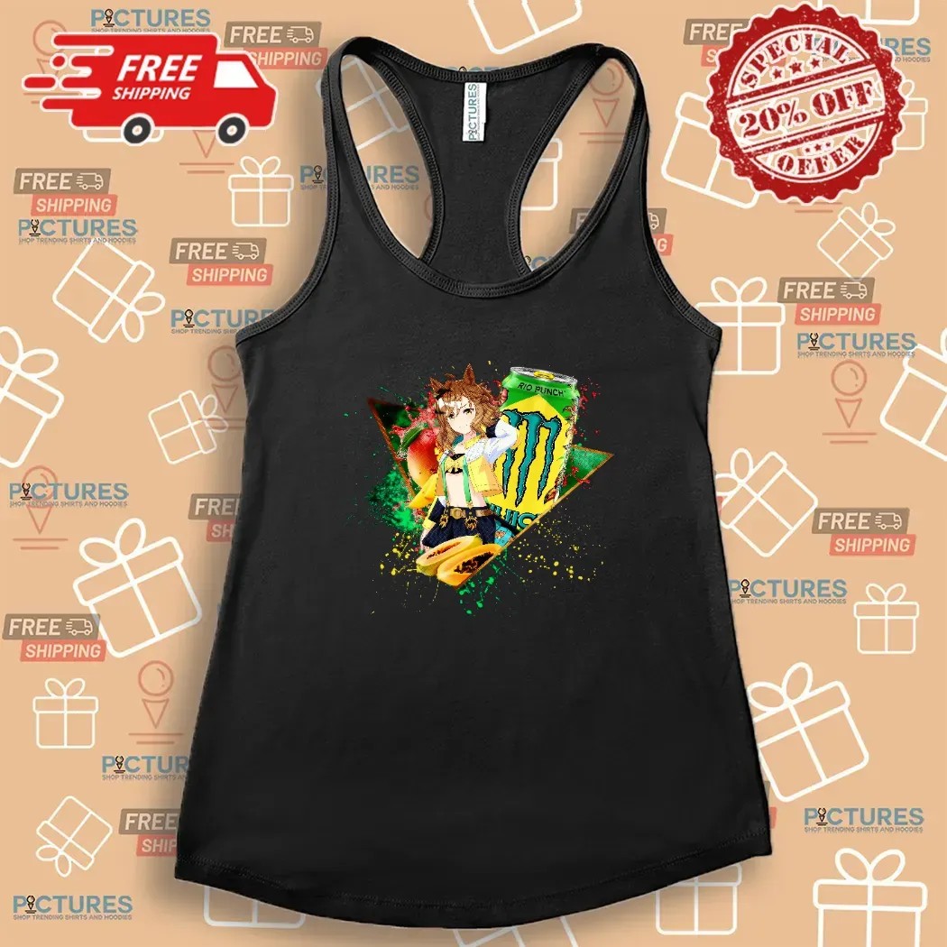 Jungle Pocket Uma Musume Pretty Derby Monster Energy Rio Punch T Shirt