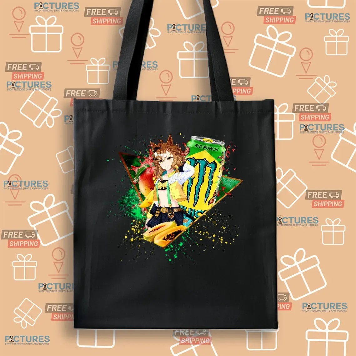 Jungle Pocket Uma Musume Pretty Derby Monster Energy Rio Punch T Shirt