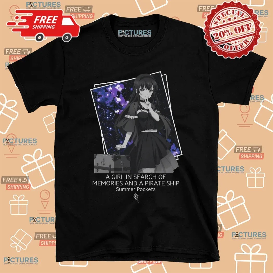 Kamome Kushima A Girl In Search Of Memories And A Pirate Ship Summer Pockets Anime T Shirt