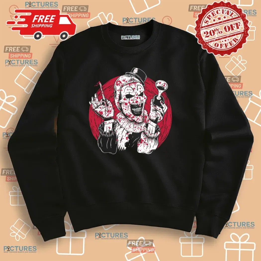 Killer Clown Bloody Vintage Circus Slasher Graphic Horror T Shirt