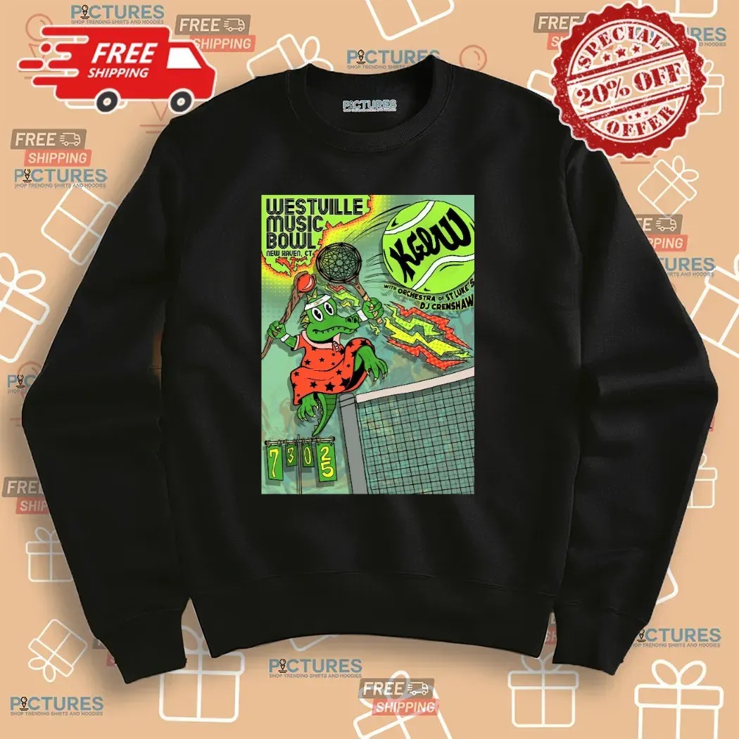 King Gizzard And The Lizard Wizard Orchestra New Haven Connecticut 2025 Gig Poster At Westville Music Bowl On July 30 2025 Tennis Courts Poster T Shirt