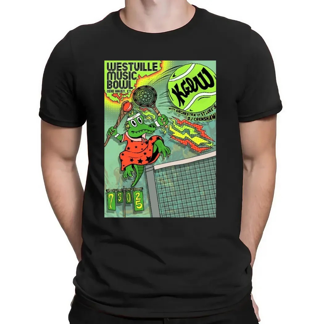 King Gizzard And The Lizard Wizard Orchestra New Haven Connecticut 2025 Gig Poster At Westville Music Bowl On July 30 2025 Tennis Courts Poster T Shirt