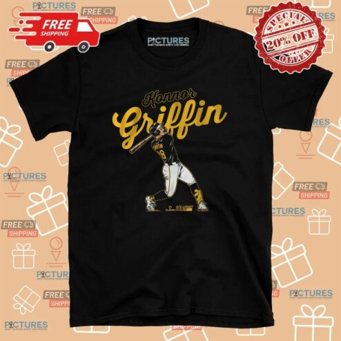 Konnor Griffin Pittsburgh Pirates Slugger Swing Pose T Shirt