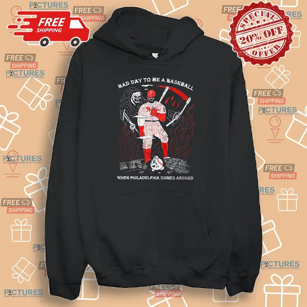 Kyle Schwarber Grim Reaper Bad Day To Be A Baseball When Philadelphia Phillies Comes Around T Shirt