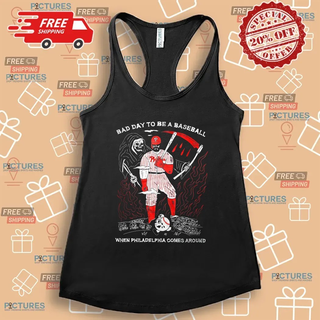 Kyle Schwarber Grim Reaper Bad Day To Be A Baseball When Philadelphia Phillies Comes Around T Shirt