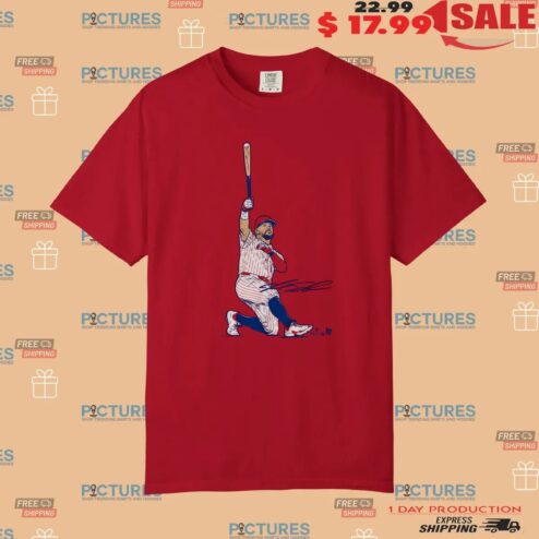 Kyle Schwarber Philadelphia Phillies Swing-Off Superstar Pose Signature T Shirt